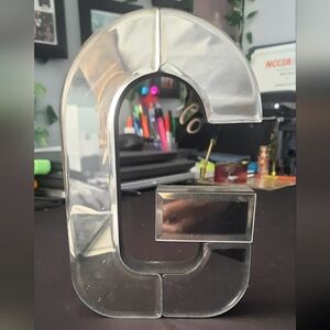 Mirrored Glass Decorative Letter G
